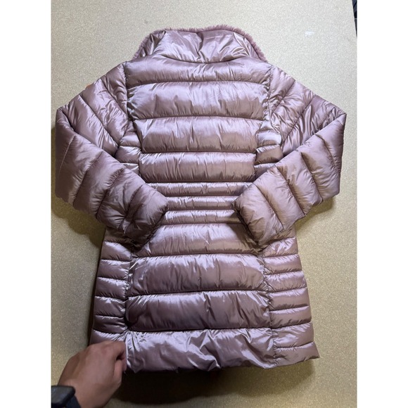 Save The Duck Womens Puffer Coat Ultra Light Jacket Faux Fur Collar $250 size 10 - Picture 7 of 12